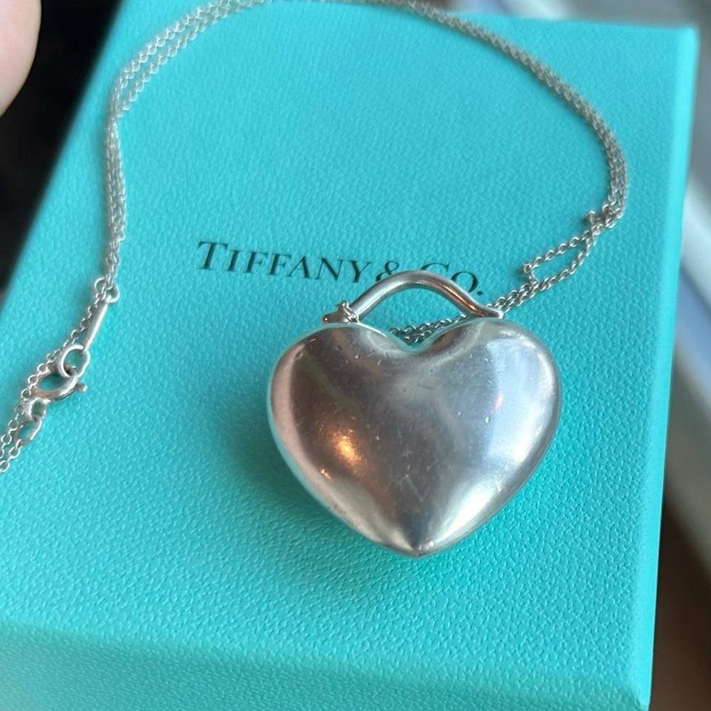 Tiffany & Co Auth Vintage Bubble Heart Pendant 925 Sterling Necklace w/Box✨EUC✨ - Picture 4 of 9